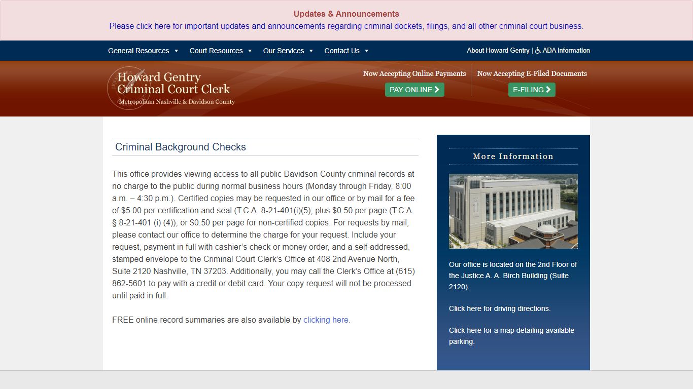 Criminal Background Checks | Criminal Court Clerk of Metropolitan ...